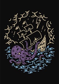 紫色巨型章鱼