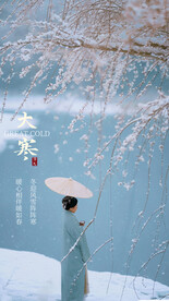 大寒小寒节气海报