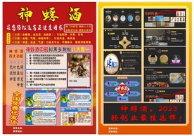 神蜉酒宣传单开业