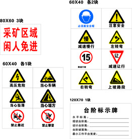 采矿区域标识标牌