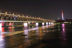 武汉长江大桥夜景