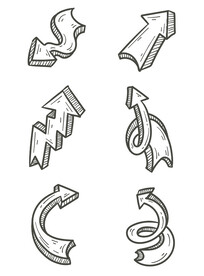  线描箭头
