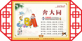 奔大同校园围栏展板