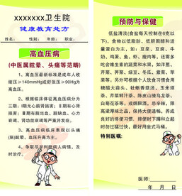 高血压健康教育处方
