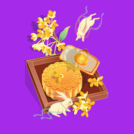 中秋月饼素材 