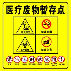 医疗标识禁止废物暂存间