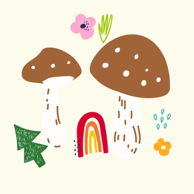 卡通小蘑菇