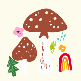 卡通小蘑菇