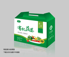 有机蔬菜  礼盒  包装箱  
