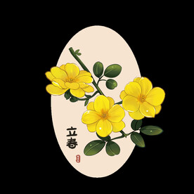 24节气迎春花