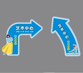 艺术舞蹈机构指路地贴导视箭头贴