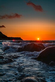 海边落日
