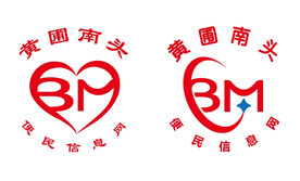 红色字母爱心图标