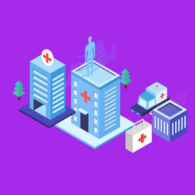 手绘楼市建筑 