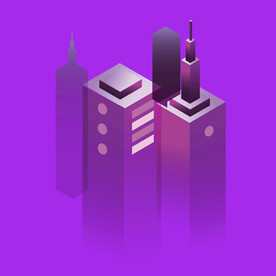 手绘楼市建筑 