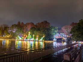 白鹭洲公园夜景花灯
