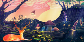梦幻森林丛林背景