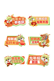 2024龙年手举牌