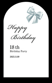 白色蝴蝶结生日