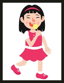 手绘儿童女孩