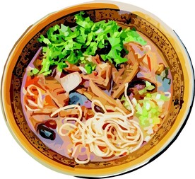 面条  面食  矢量图