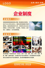 企业介绍展板 