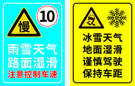 雨雪天气 地面湿滑