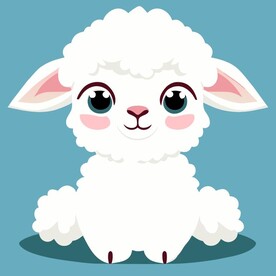 白色蓬松羊羔