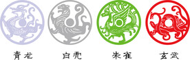 四大神兽 矢量