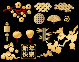 传统新年金色元素