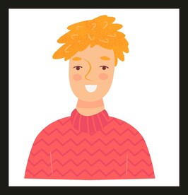 手绘男人男孩