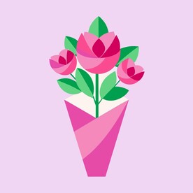 粉色包装的花朵
