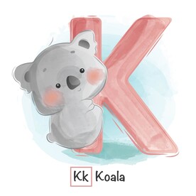 卡通手绘字母K