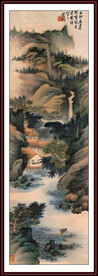 国画水墨山水画