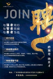 高级蓝金招聘海报