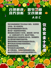 合理膳食  海报