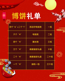 中秋博饼礼单