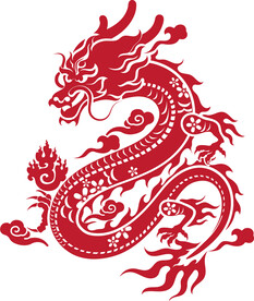 龙年剪纸 龙图案