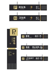 停车场指示牌