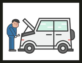 手绘动画汽车