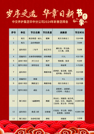 年会节目单图片