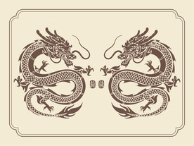 双龙矢量素材