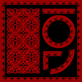 圆形花纹 矢量纹路 中式边框 