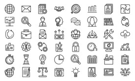 商务线性简约图标icon