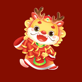 手绘卡通小龙 