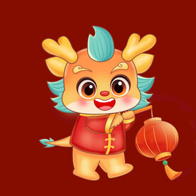 手绘卡通小龙