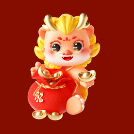 手绘卡通小龙 