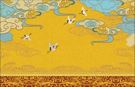 祥云仙鹤图