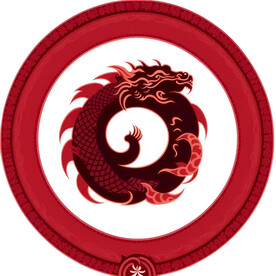 龙圆形印章