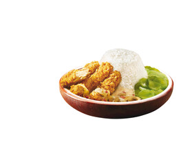 香辣鸡柳饭